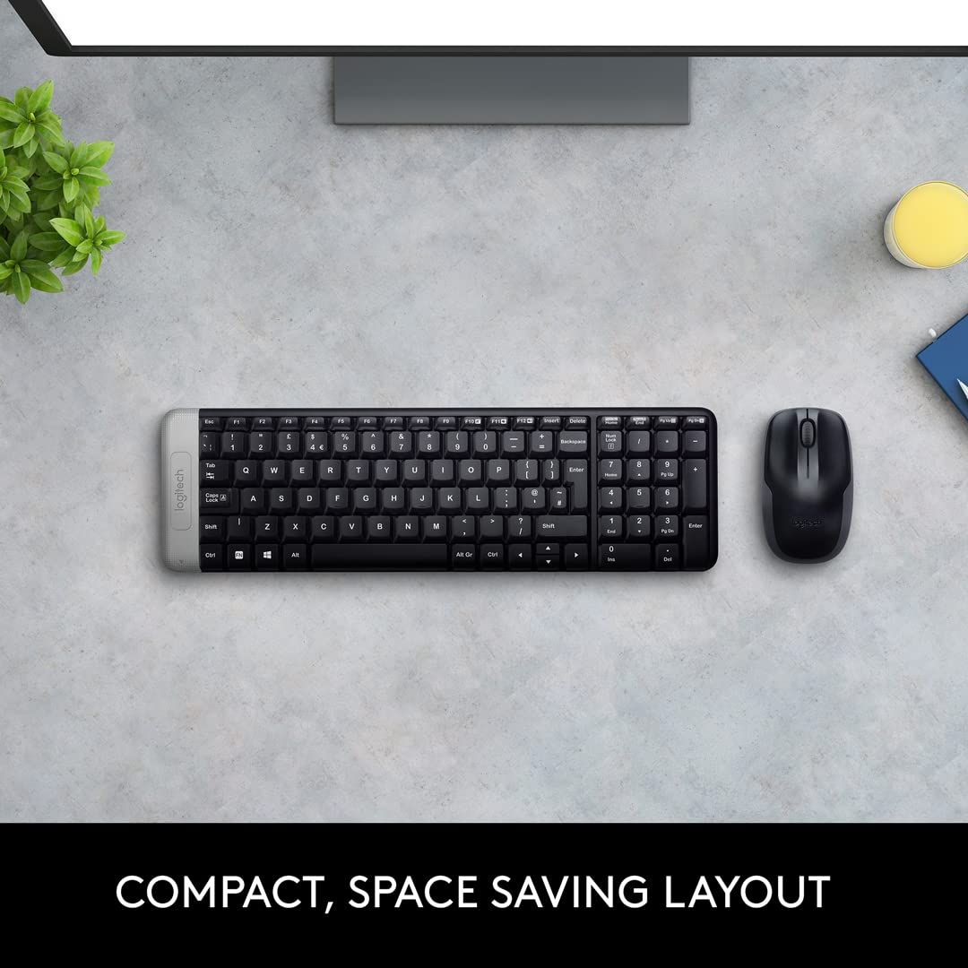 Logitech Mk215 Wireless Keyboard And Mouse Combo - Compact Design