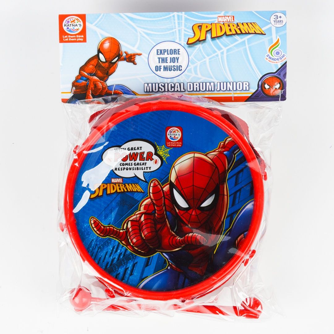 Ratna's Spider-Man Rhythm Musical Drum Jr. | Assorted
