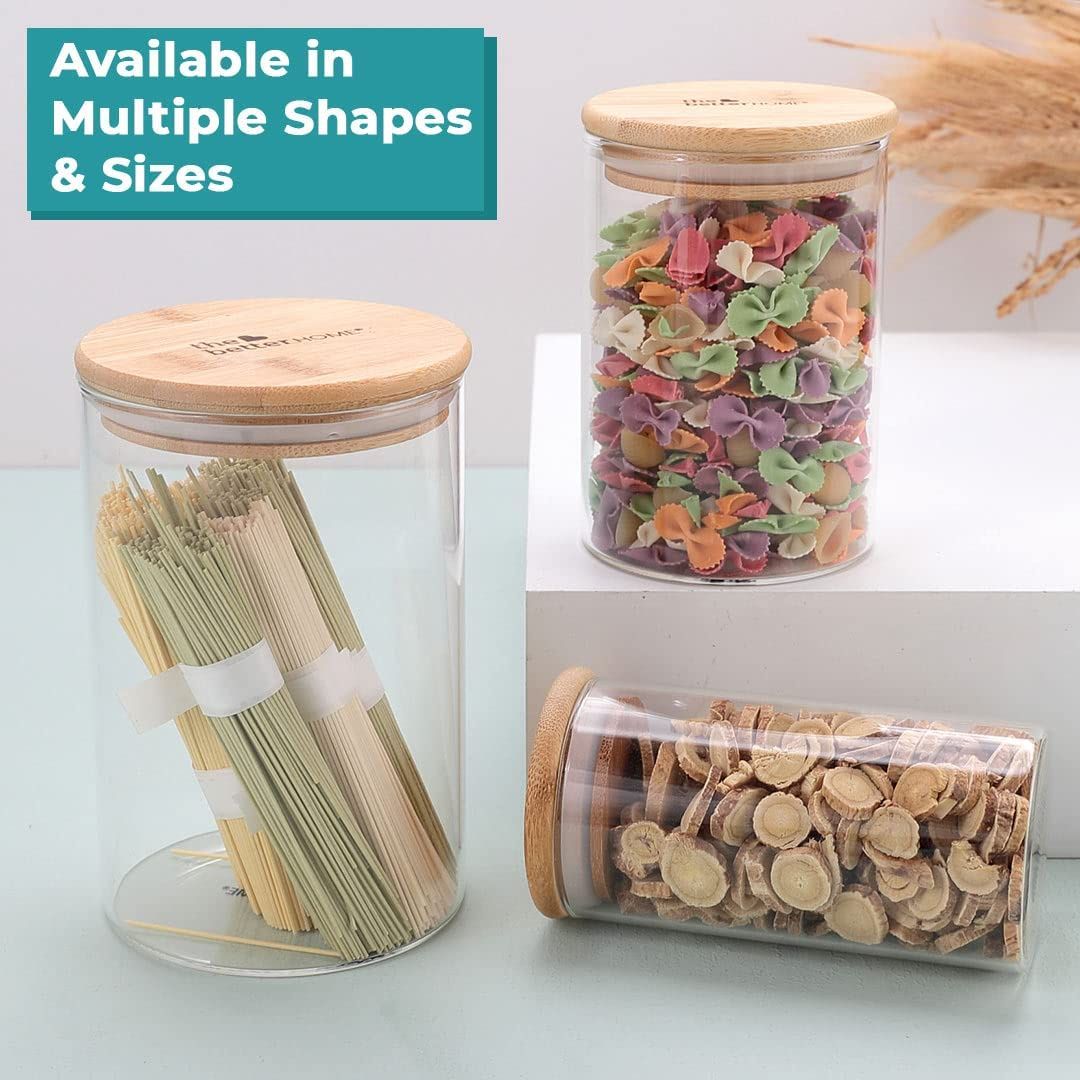 The Better Home Borosilicate Jars 1000Ml (Pack Of 2)
