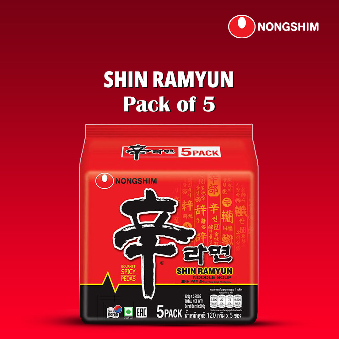 Korean Nongshim Shin Ramyun Noodle Soup Veg 600 g Combo