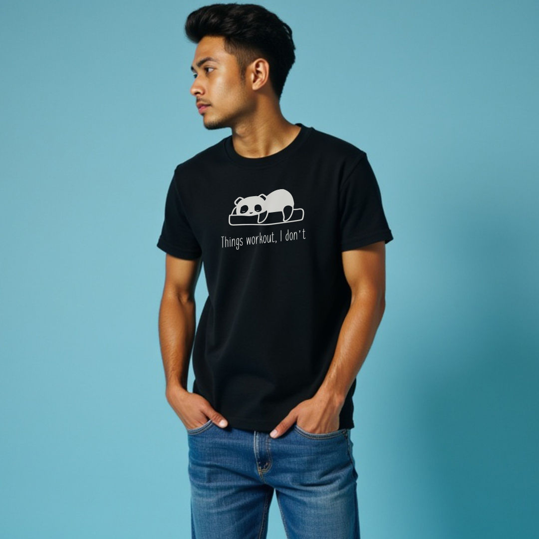 Mad Over Print Men's Things Workout T-shirt | Black - XXL