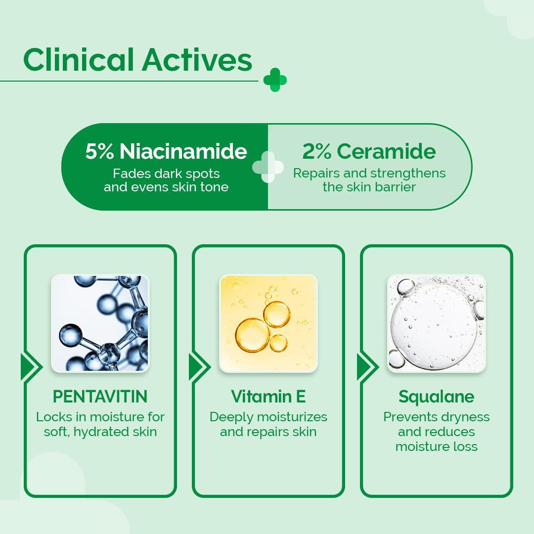 The Derma Co 5% Nia-Ceramide Daily Hydrating Moisturizer| 5% Niacinamide, 2% Ceramide