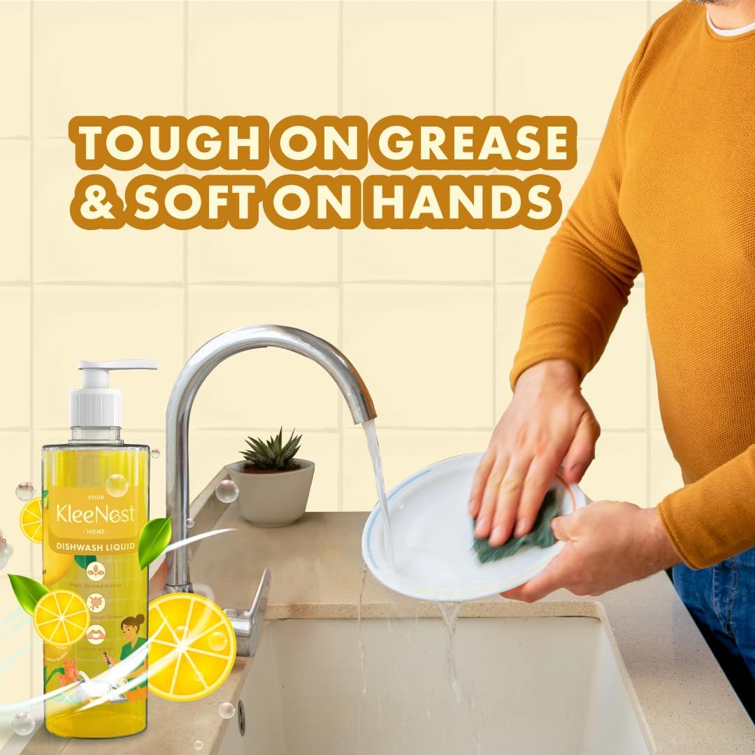 Kleenest Plant Based Soft On Hands Dishwash Liquid Refill