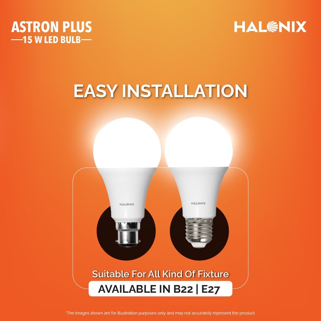 Halonix Astron 15W 6500K Cool White Led Bulb | B22 Base Holder