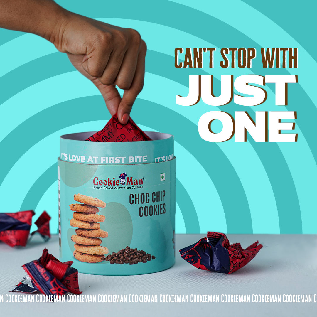 CookieMan Choc Chip Flavoured Biscuits | Artificial Colour-free