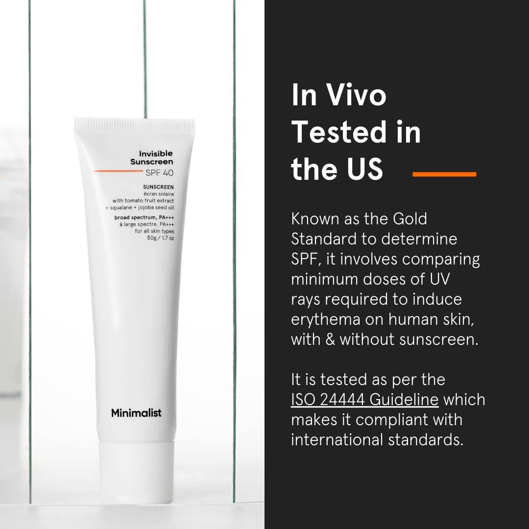 Minimalist Invisible Sunscreen SPF 40+ PA +++ Lightweight