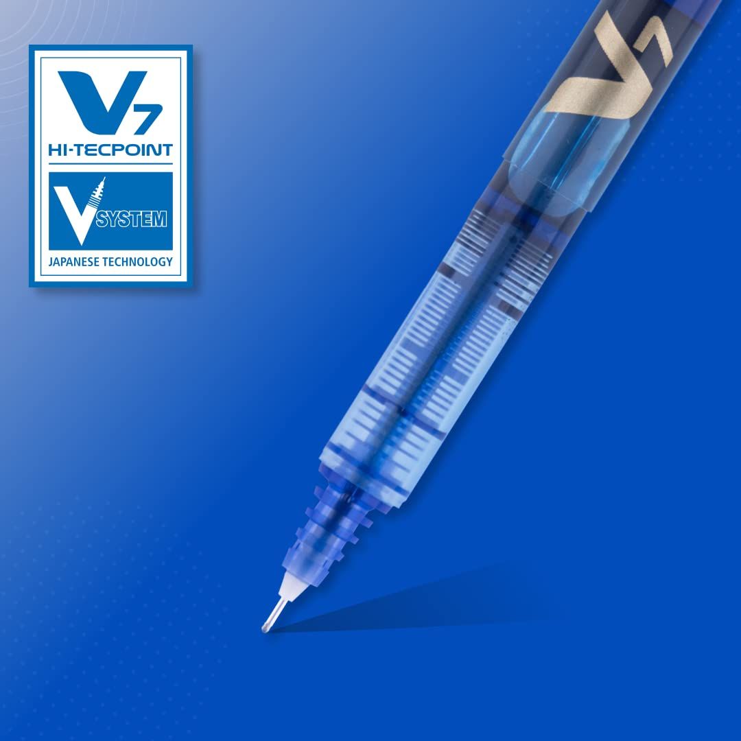 Pilot Hi-Tecpoint V7 Blue Pen (Pack of 3)