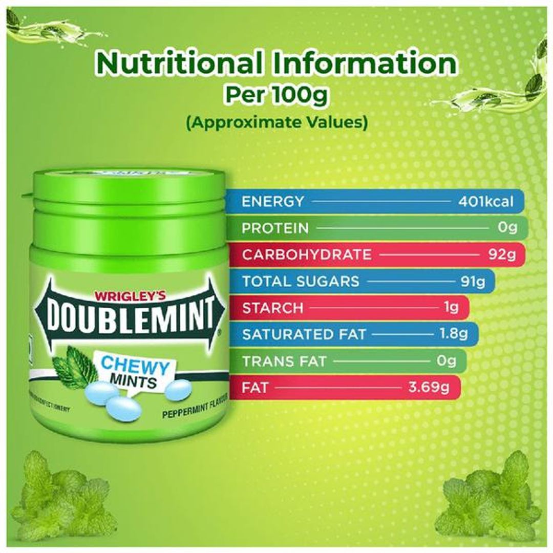 Doublemint Peppermint Chewymints Pot Pack 65 g Combo