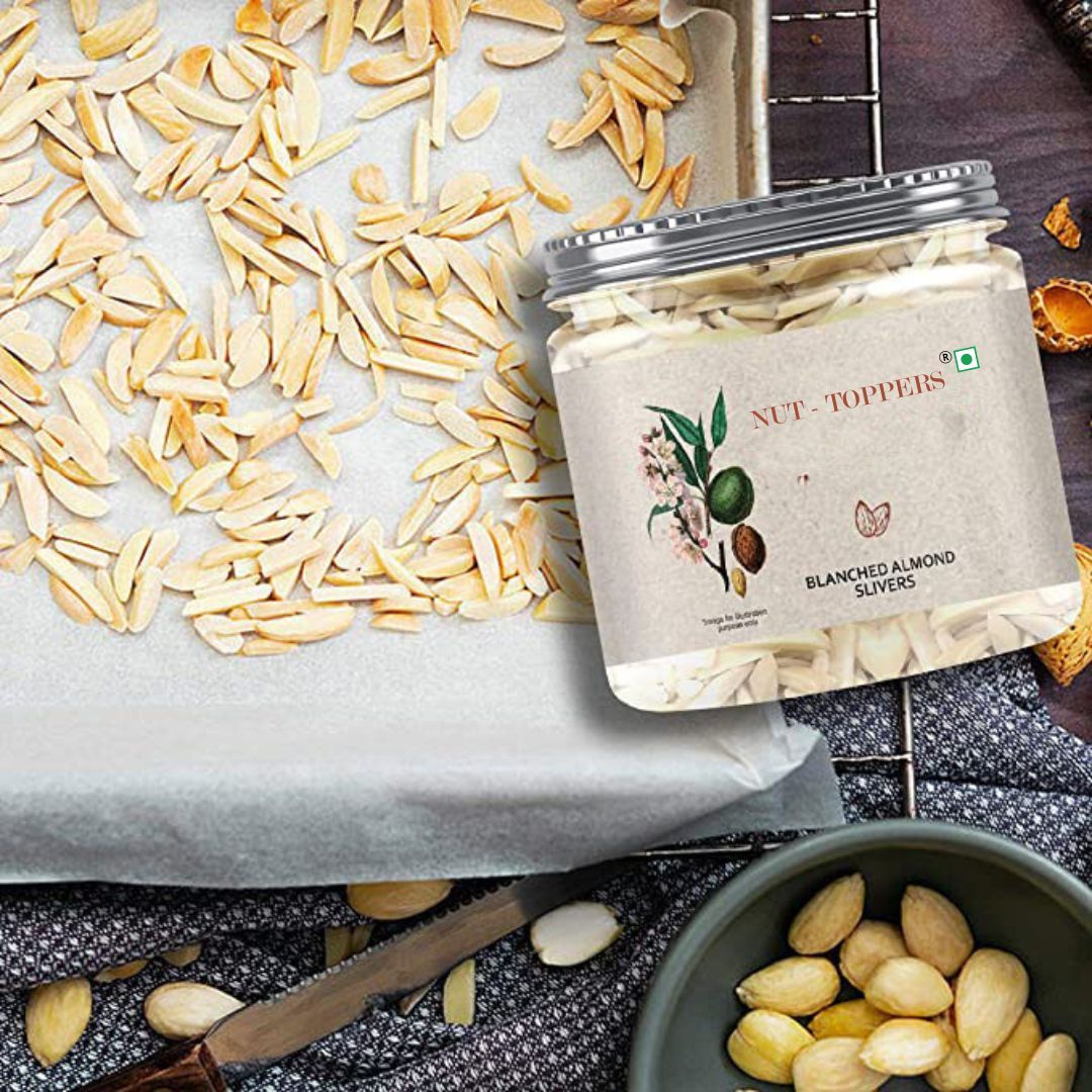 Nut Toppers Blanched Almond Slices without Skin Sliced Almonds Flakes For Cake & baking