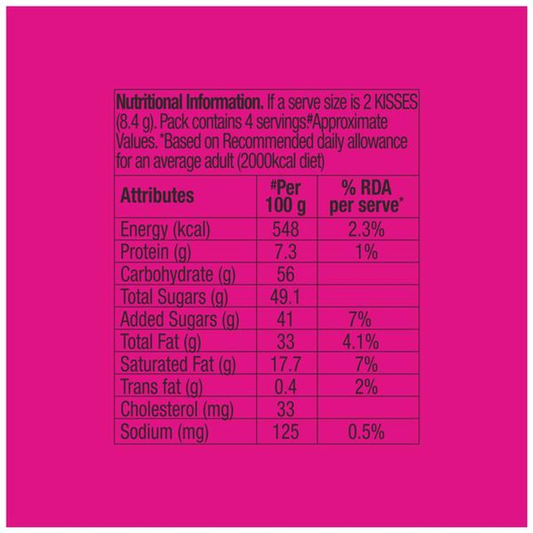 Hershey'S Kisses Hazelnut 'N' Cookies Chocolate Share Bag Small 33.6 g Combo