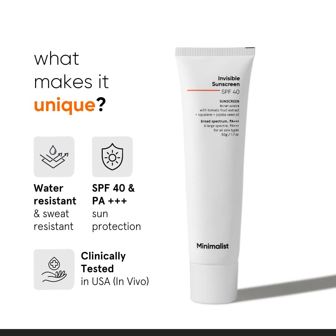 Minimalist Invisible Sunscreen SPF 40+ PA +++ Lightweight