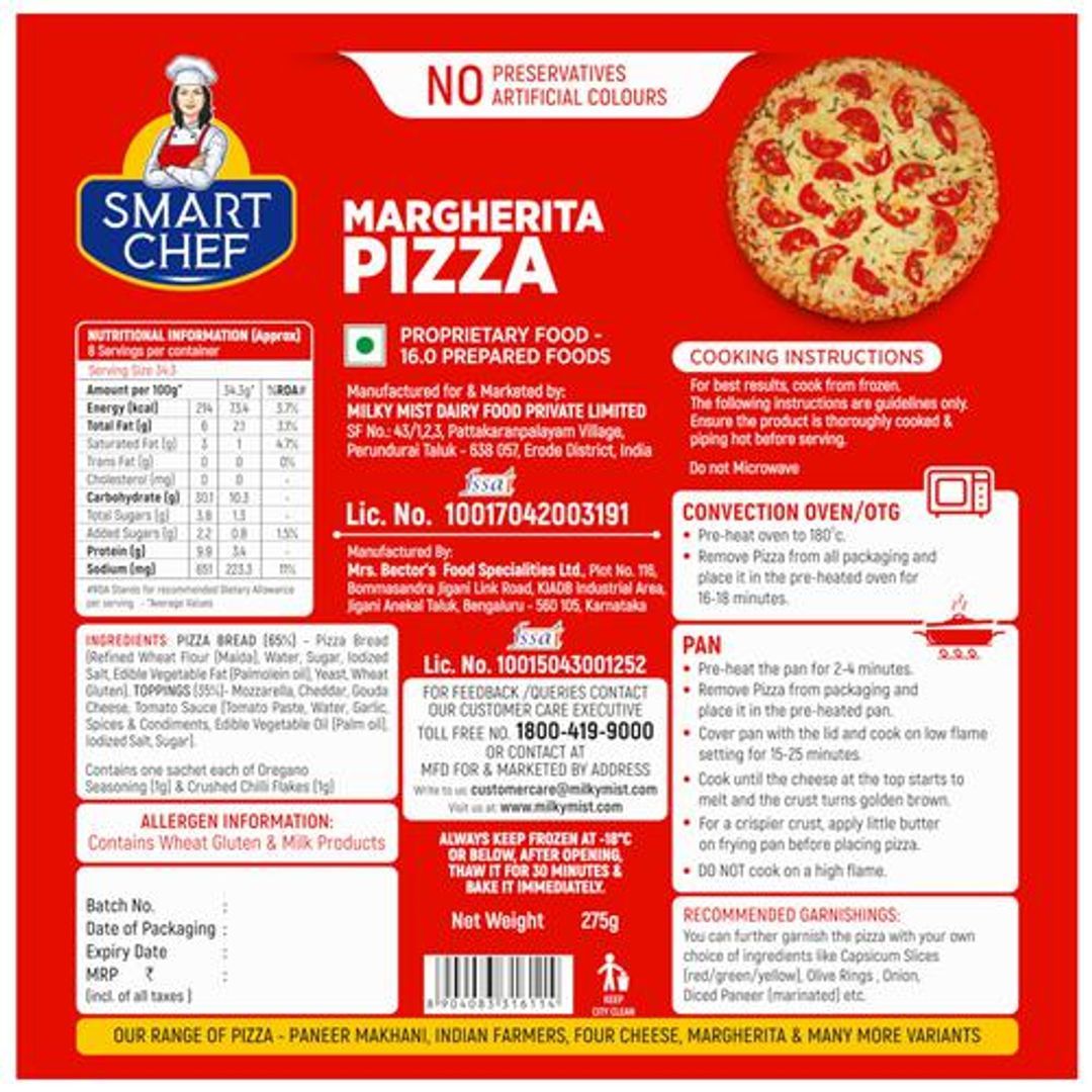 Milky Mist Margherita Pizza