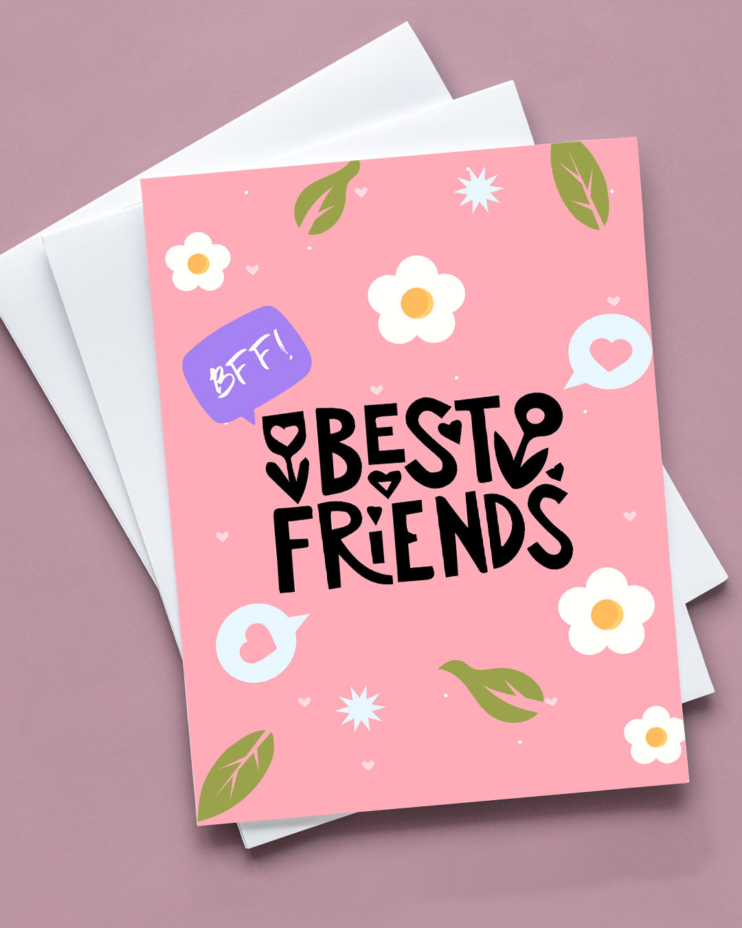 Mad Over Print Bff Best Friends Card