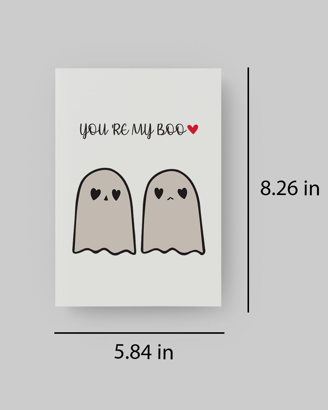 Mad Over Print My Boo Valentine Card