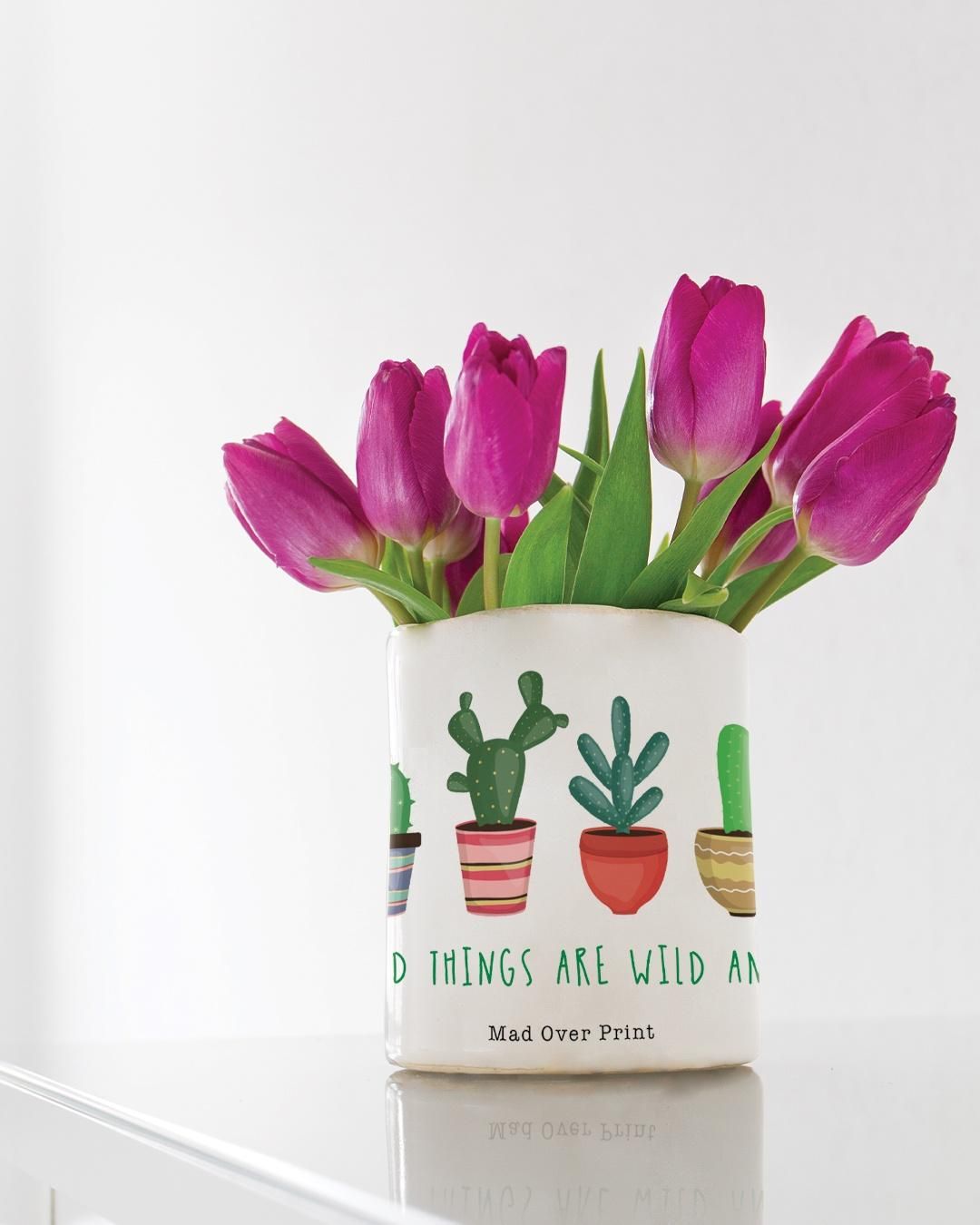 Mad Over Print Cactus Family Planter