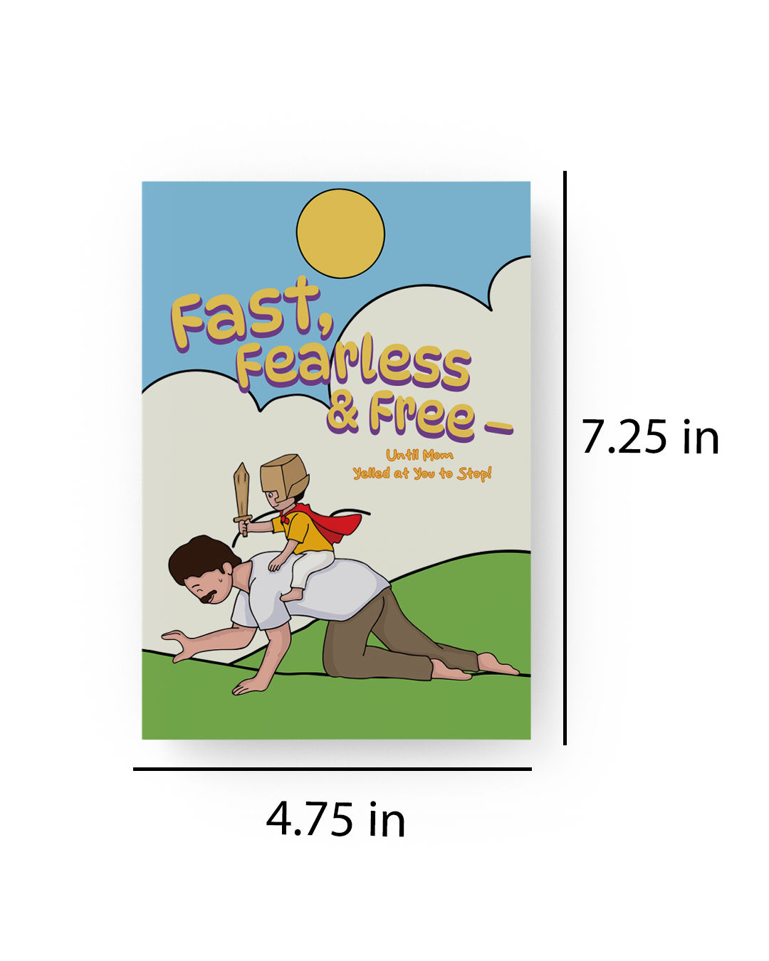 Mad Over Print Fast Fearless Dad Card