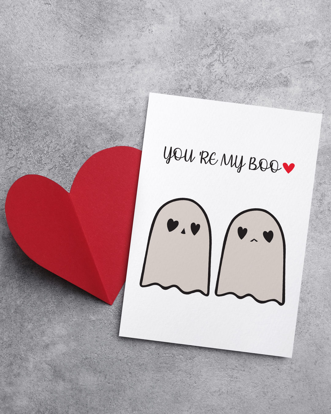 Mad Over Print My Boo Valentine Card