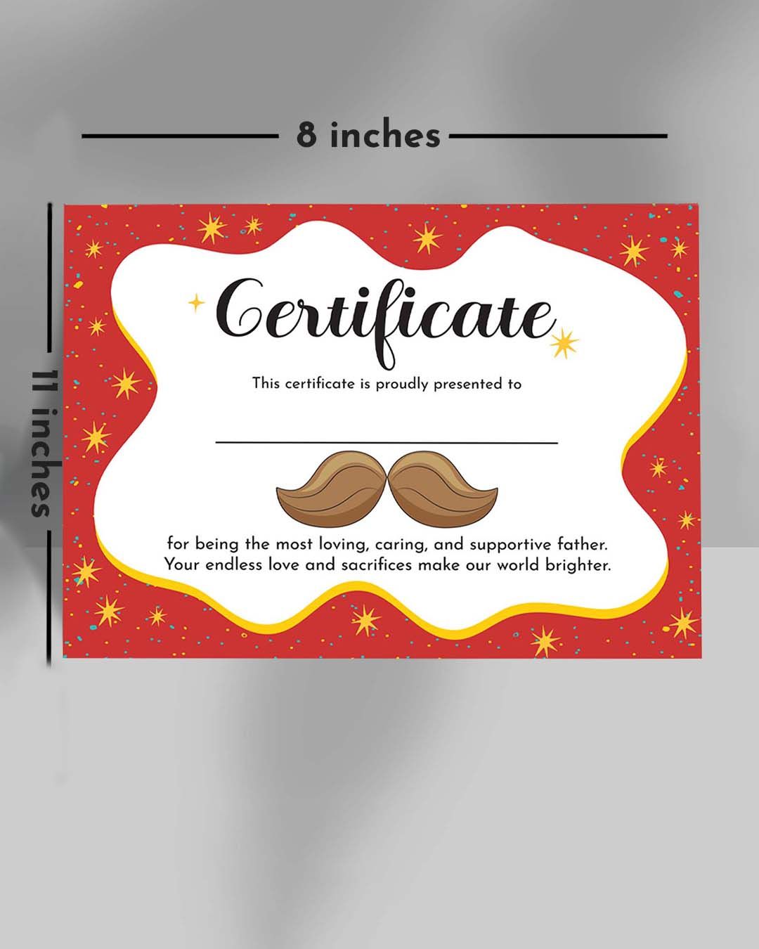 Mad Over Print Father's Certificate