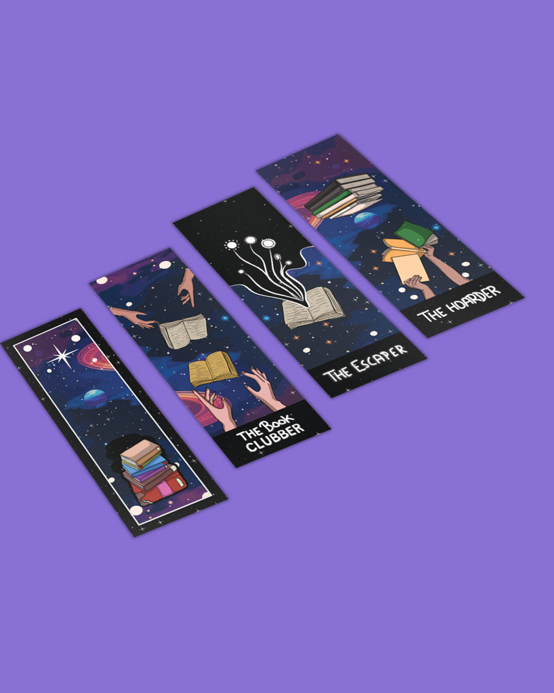 Mad Over Print Readoholic Magnetic Bookmarker (Set Of 4)