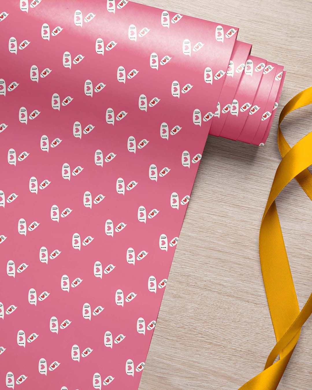 Mad Over Print I Love You Wrapping Paper - Pack Of 2