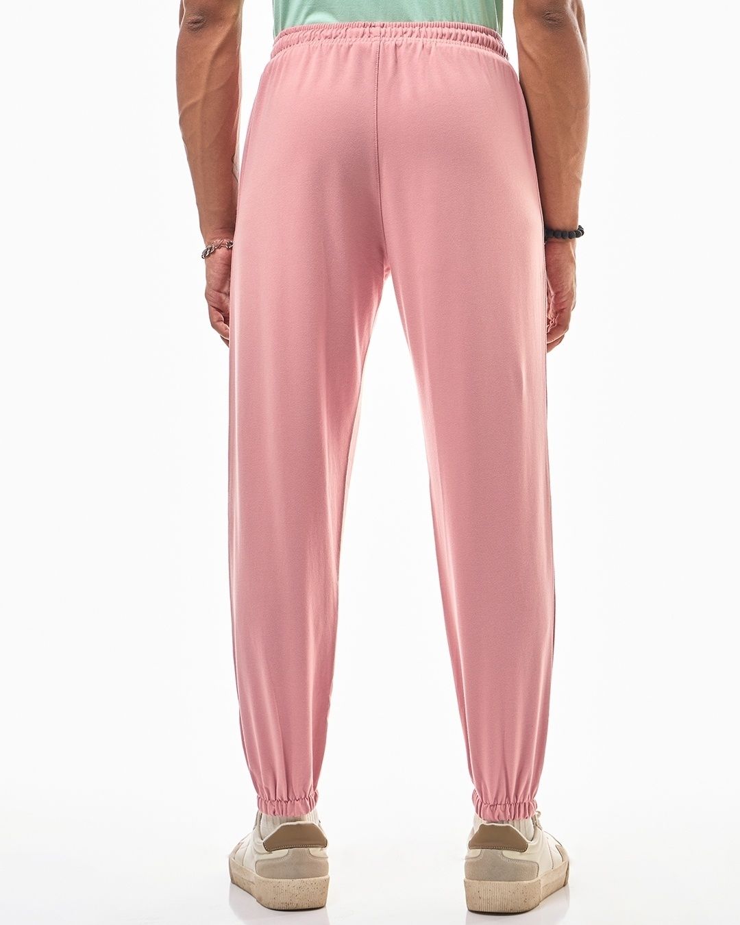 Bewakoof Joggers for Men | Pink - L