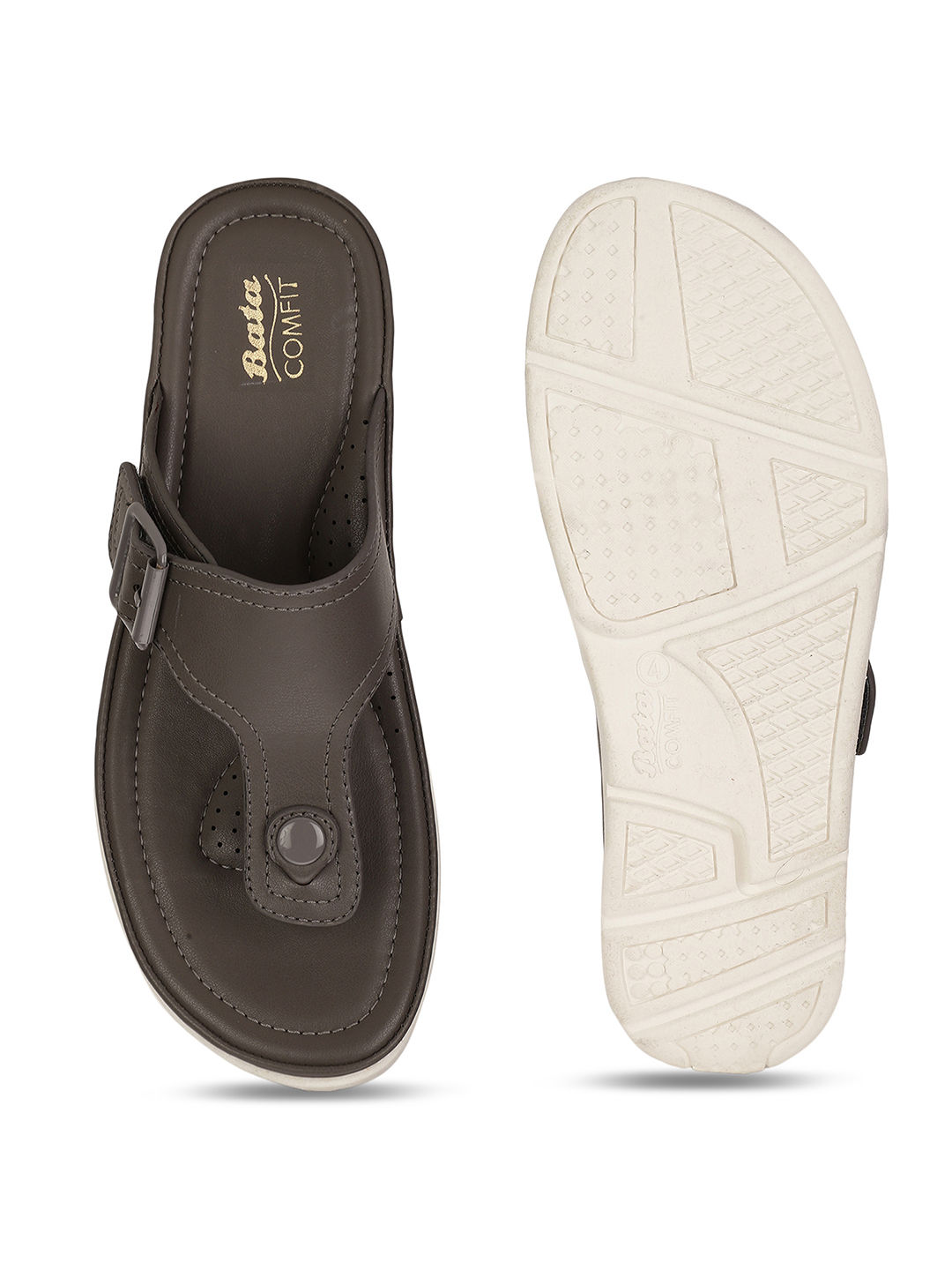 Bata Comfit Grey Sandal For Women | UK 8