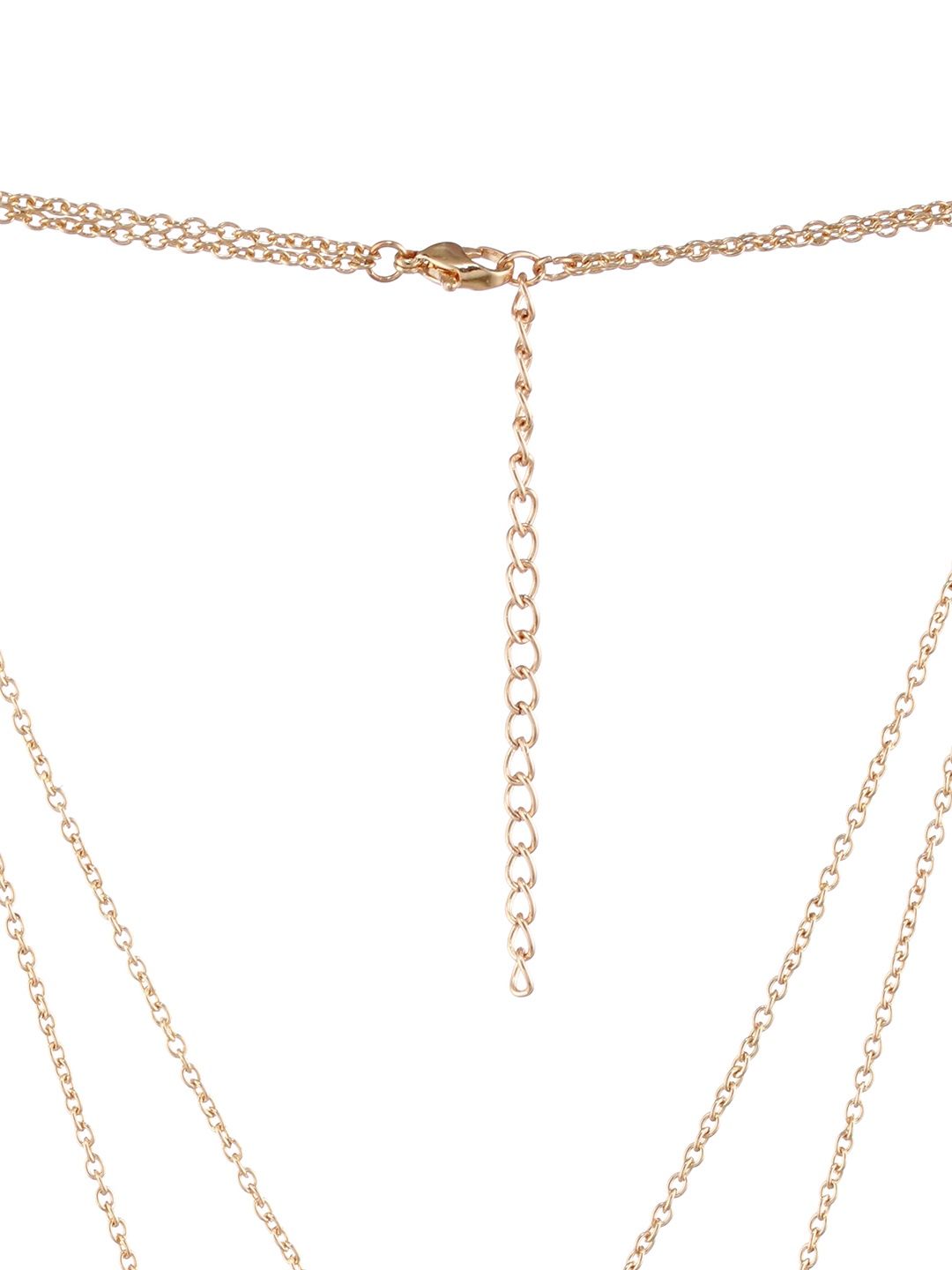 Priyaasi Round Textured Dual-Layered Gold-Plated Necklace