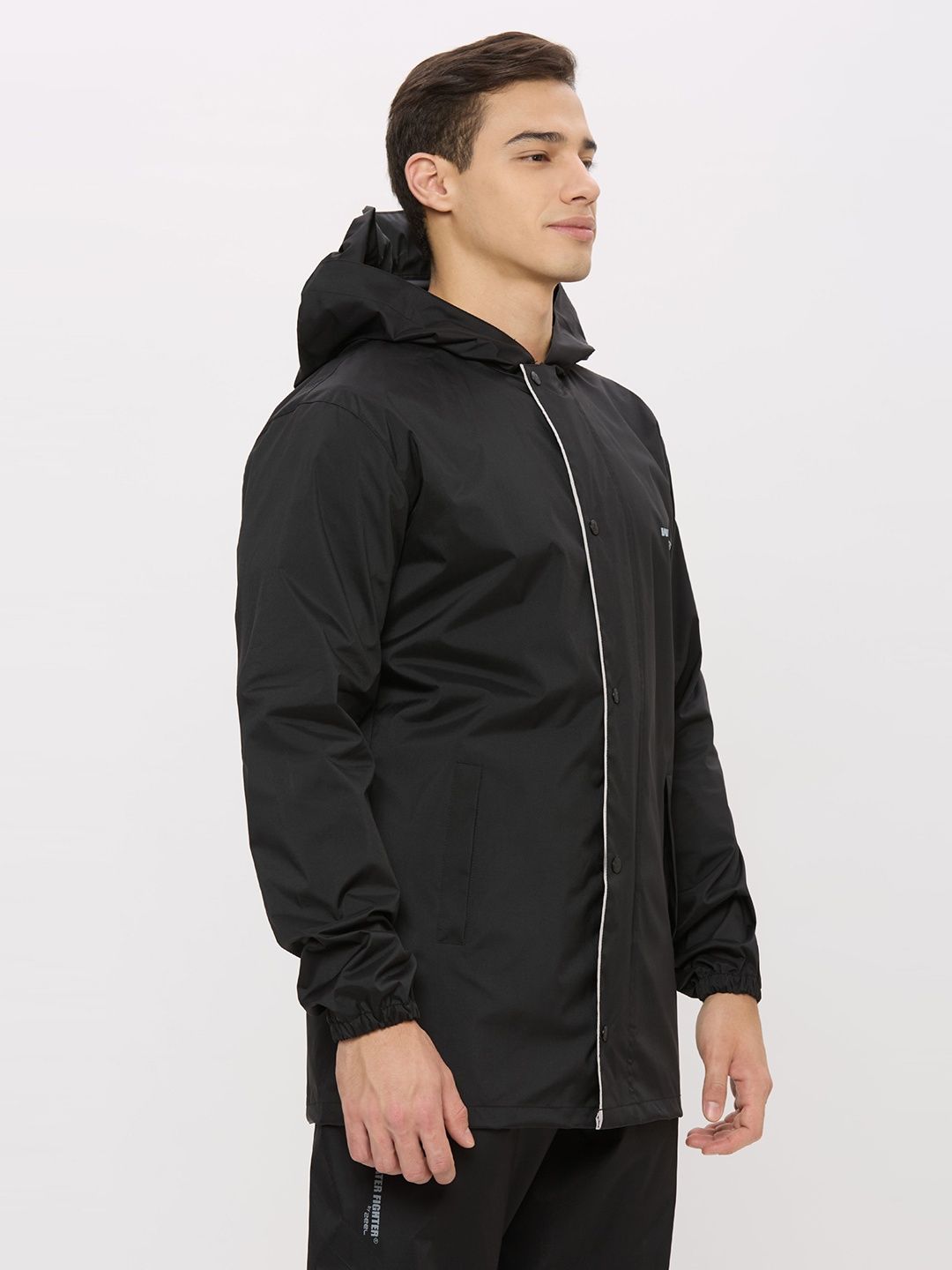 Zeel Men's Solid Waterproof Raincoat | Black | Zeel | XL