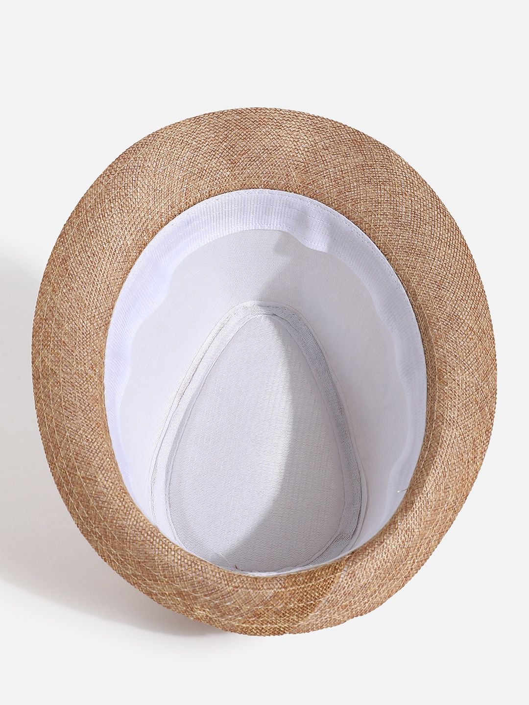 Haute Sauce Unisex Textured Polyester Fedora Hat | Beige - One Size
