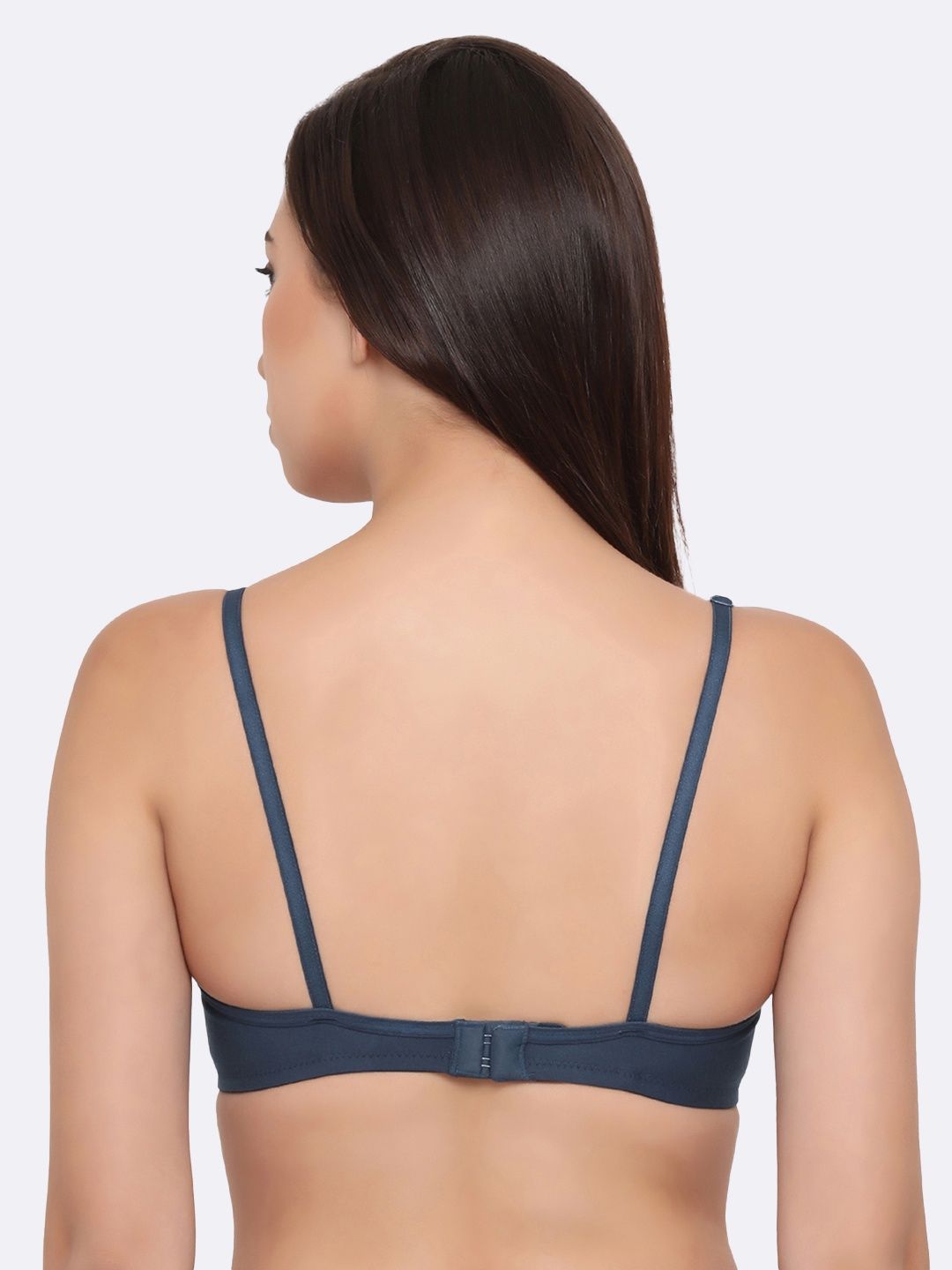 Clovia Non-Padded Non-Wired Full Coverage T-Shirt Bra - Blue, Lavender | 36D
