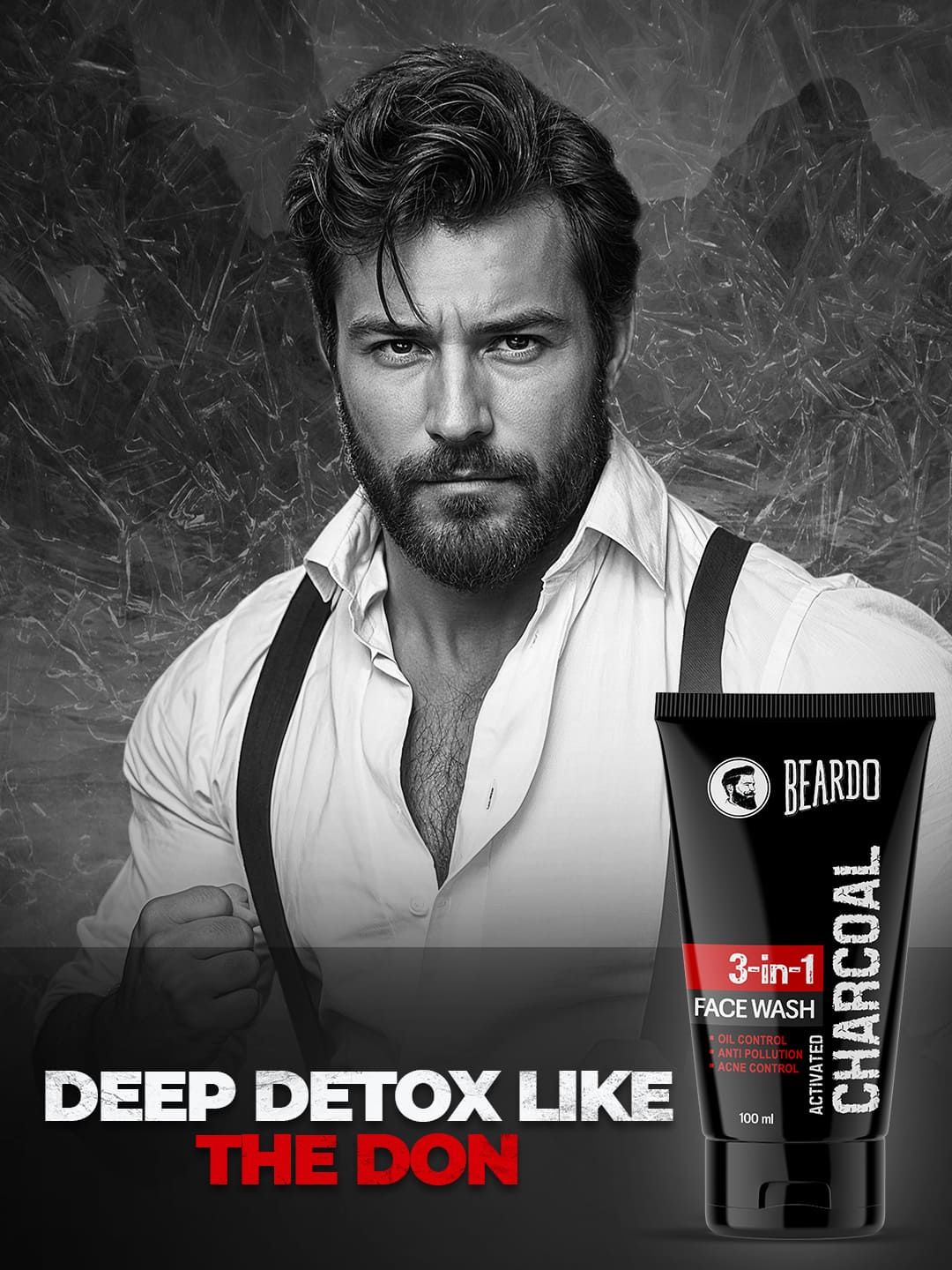 Beardo Charcoal 4-In-1 Combo