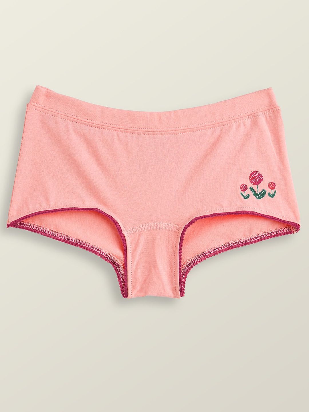 XY Life Scribbles Flowery Intellisoft Tencel Boyshorts PO2 - Aqua Green+Frost Pink | 7-8Y| 2 Pack