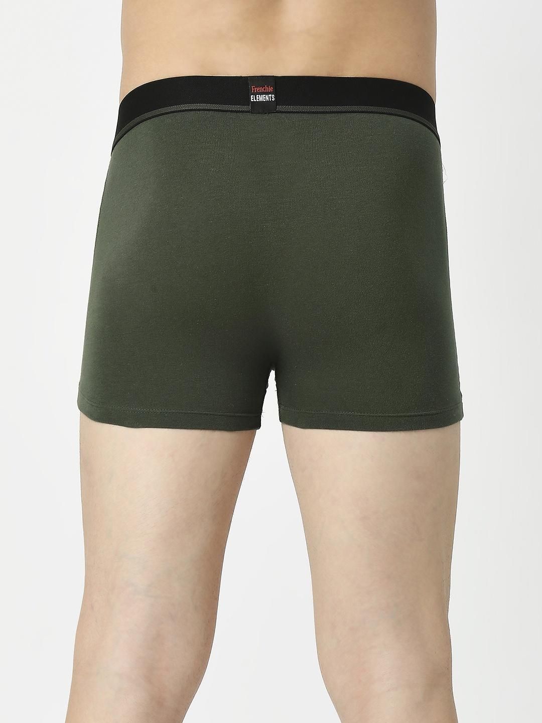 Frenchie Mens Trunks Elements | Pack of 2 | L | Grey Melange | Indigo Melange