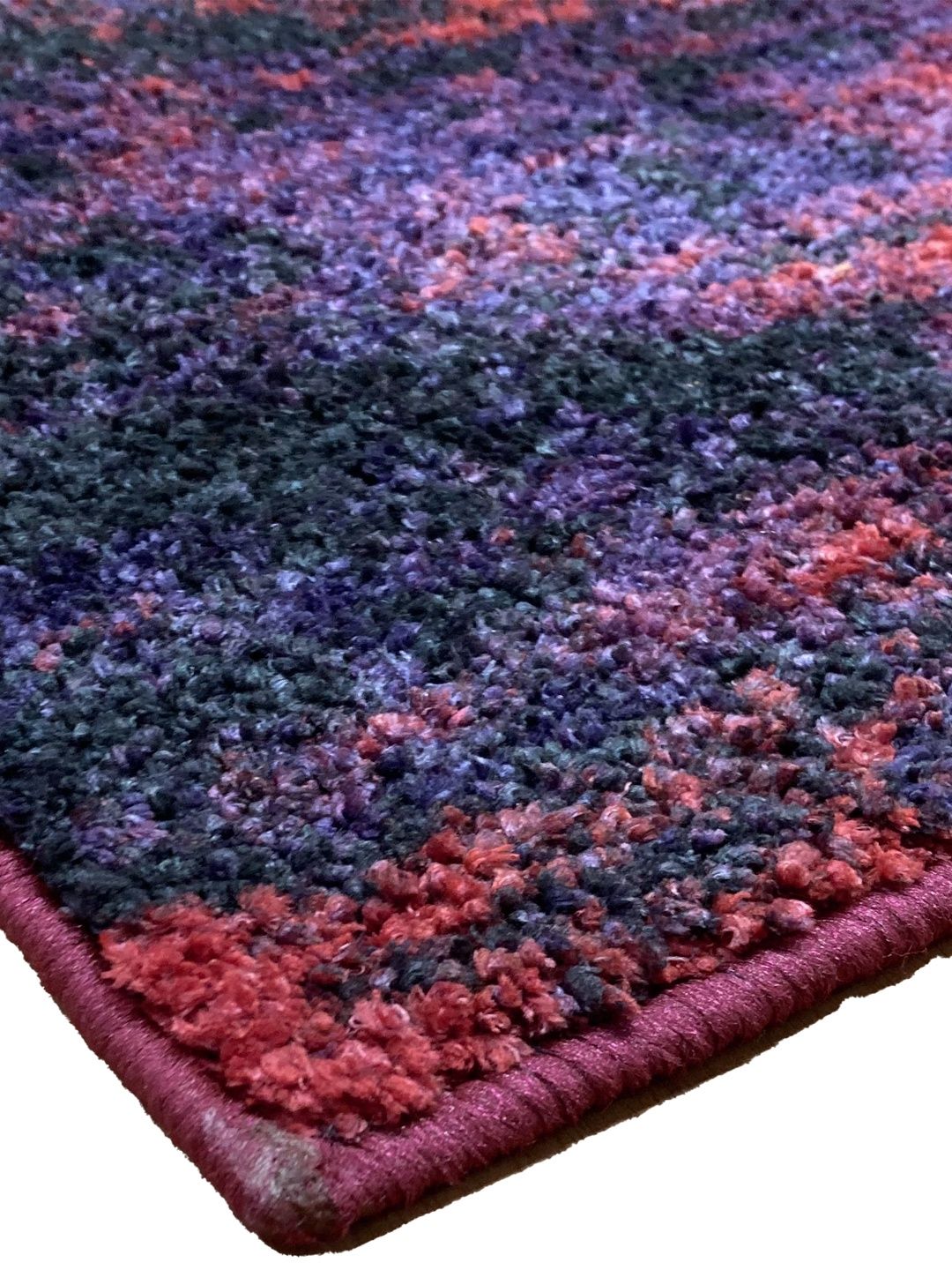 Bianca Super Soft Designer Anti Slip Bath Mat 1pc Medium | Spa Abstract - Red/Plum