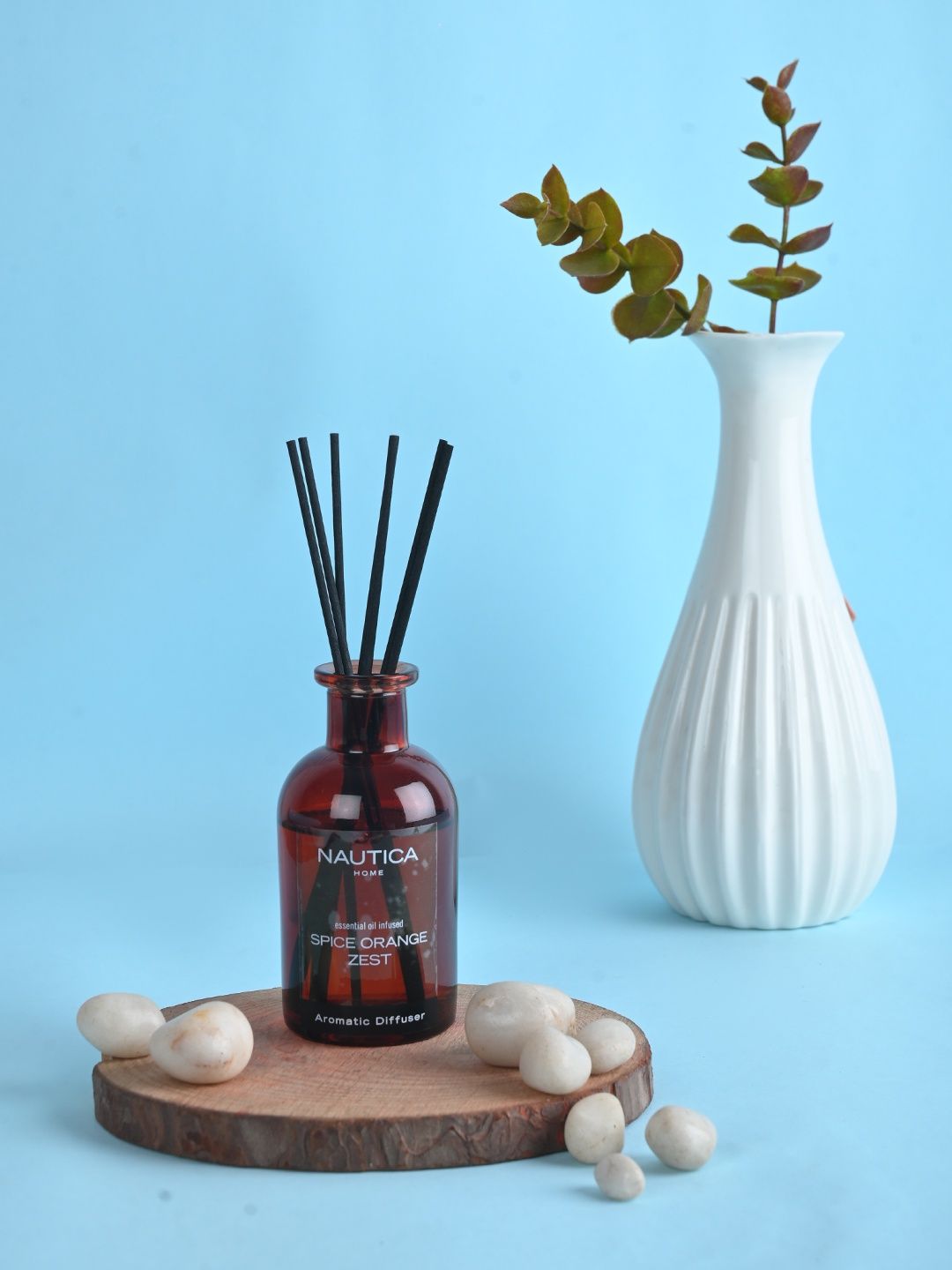 Nautica Cotton Towels and Reed Diffuser Reed Diffuser Teak Wood| Rakhi Gift for Brother & Sister