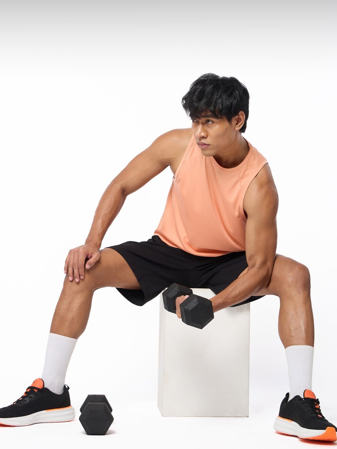 Cult 5 kg Hex Dumbbells Pair Black | Set of 2