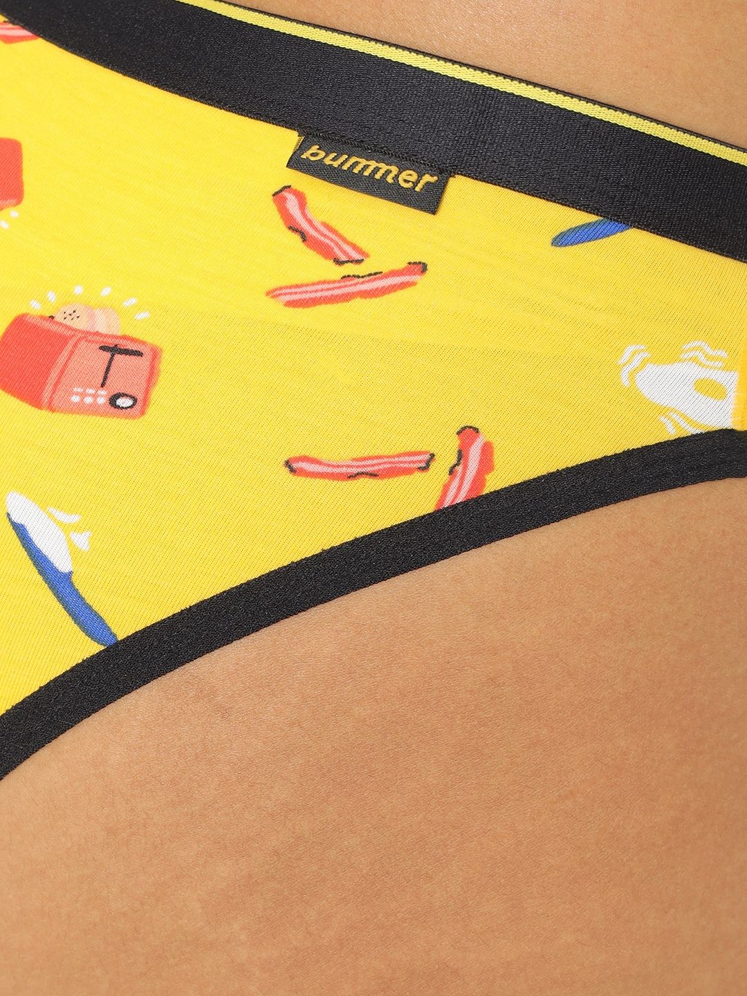 Bummer Women's Micro Modal Elastane Bikini Panties | Multicolour - M