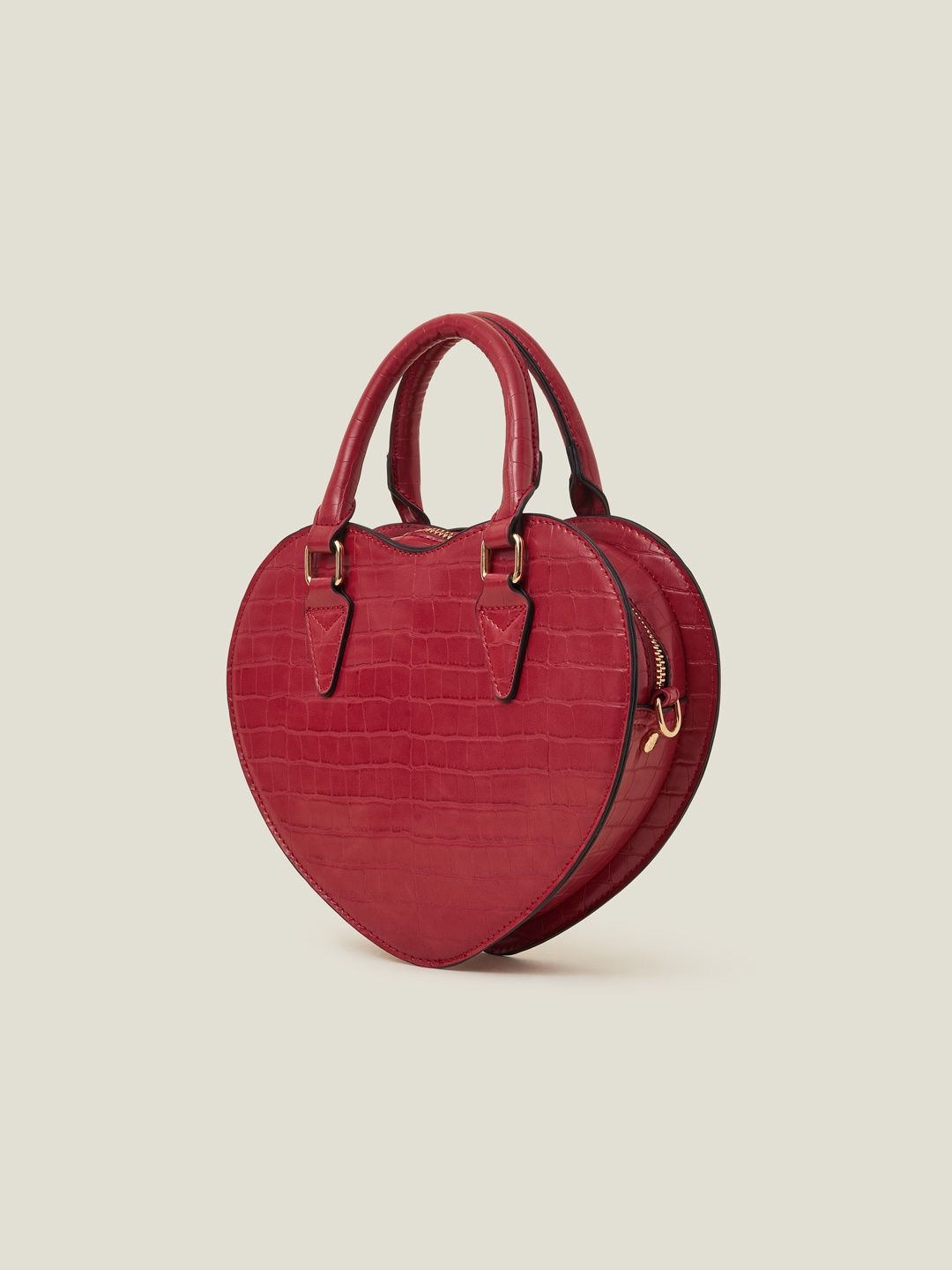 Accessorize London Women's Heart Handheld Sling Bag - Red