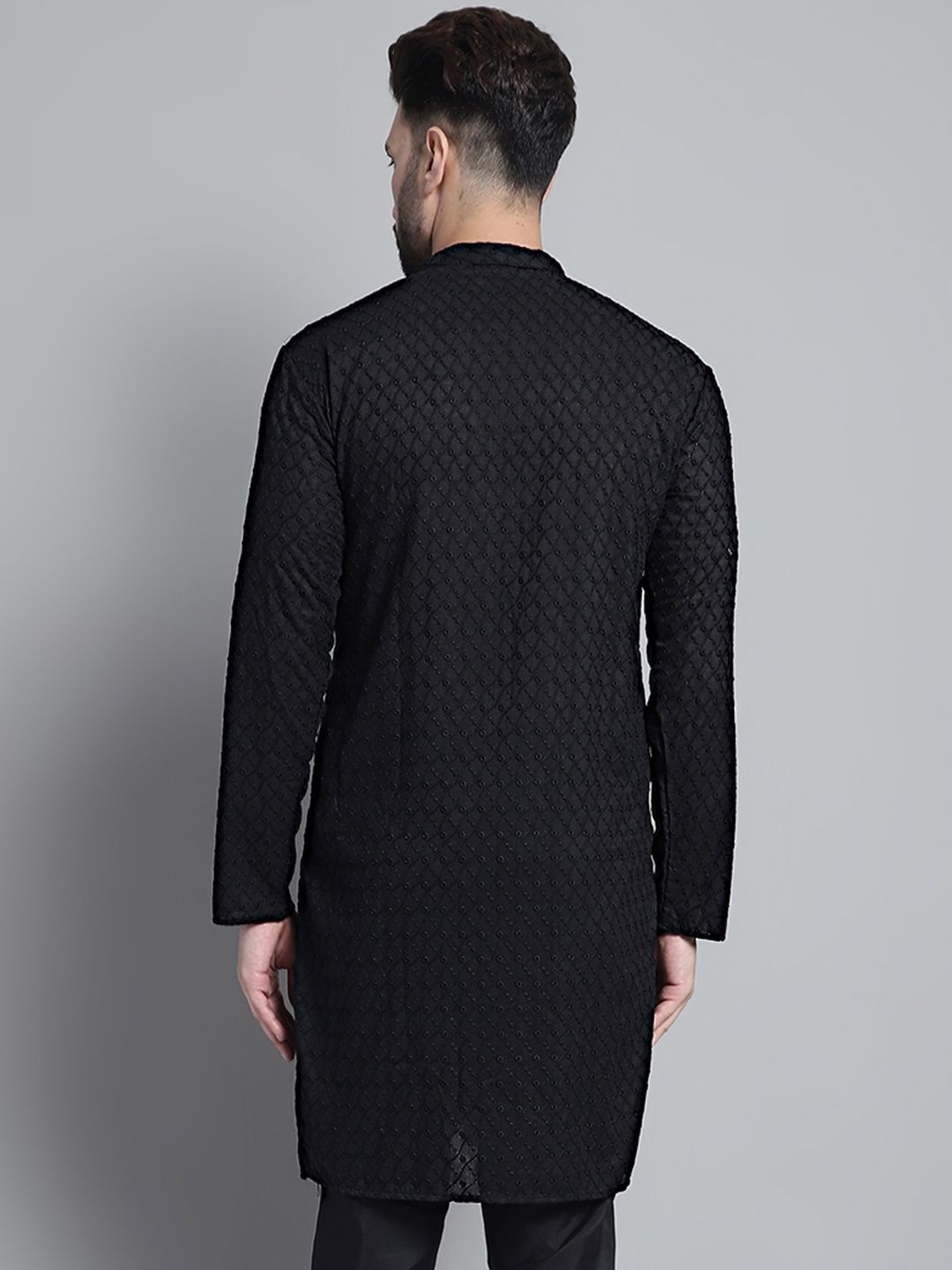 Jompers Men's Kurta | Ko 561 | Black - L