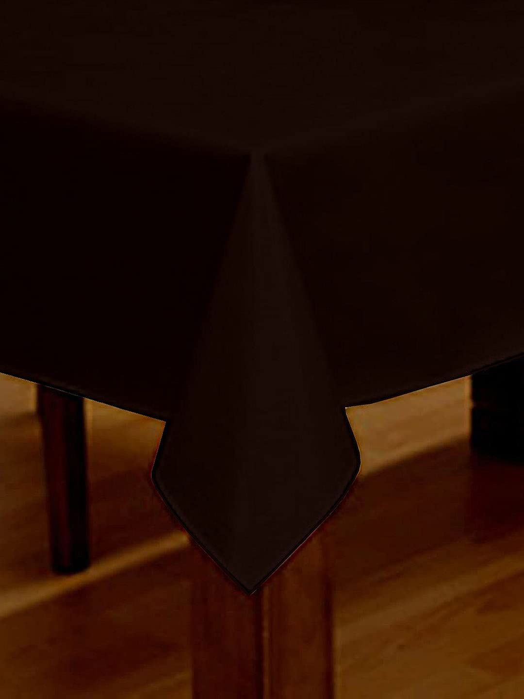 Lushomes Side Table Cover - Brown | Classic Plain | 40 x 40 inch