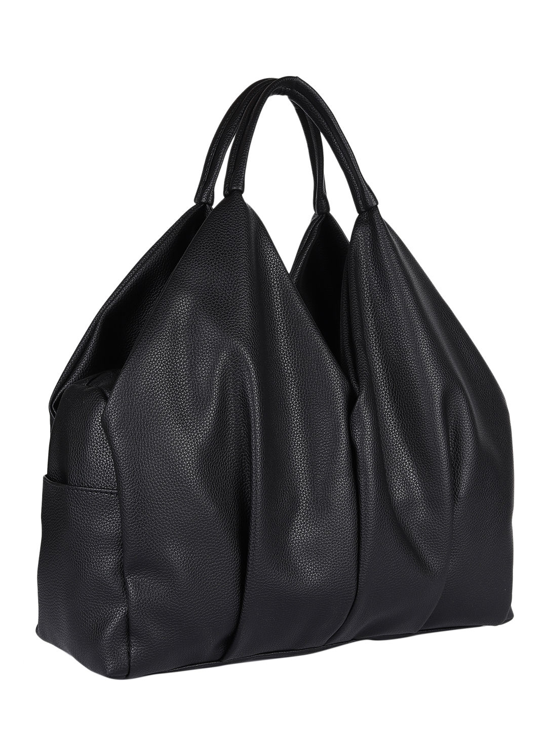 Mini Wesst Women's Textured PU 13.8 L Hobo Bag | Black - One Size