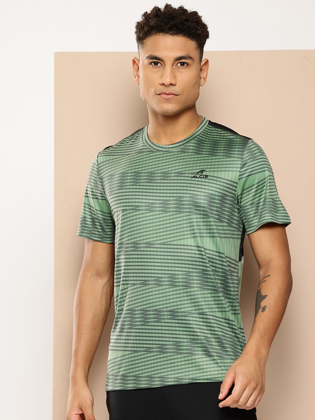 Alcis Men's Round Neck Tee | Green - S