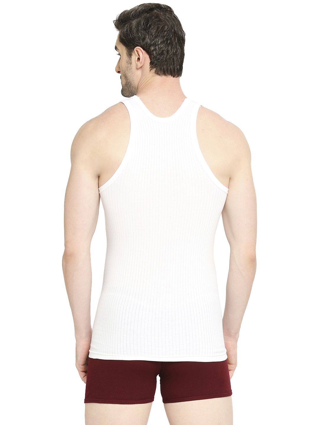 Vip Array Men's White Vest | Pack of 2 | 95 cm