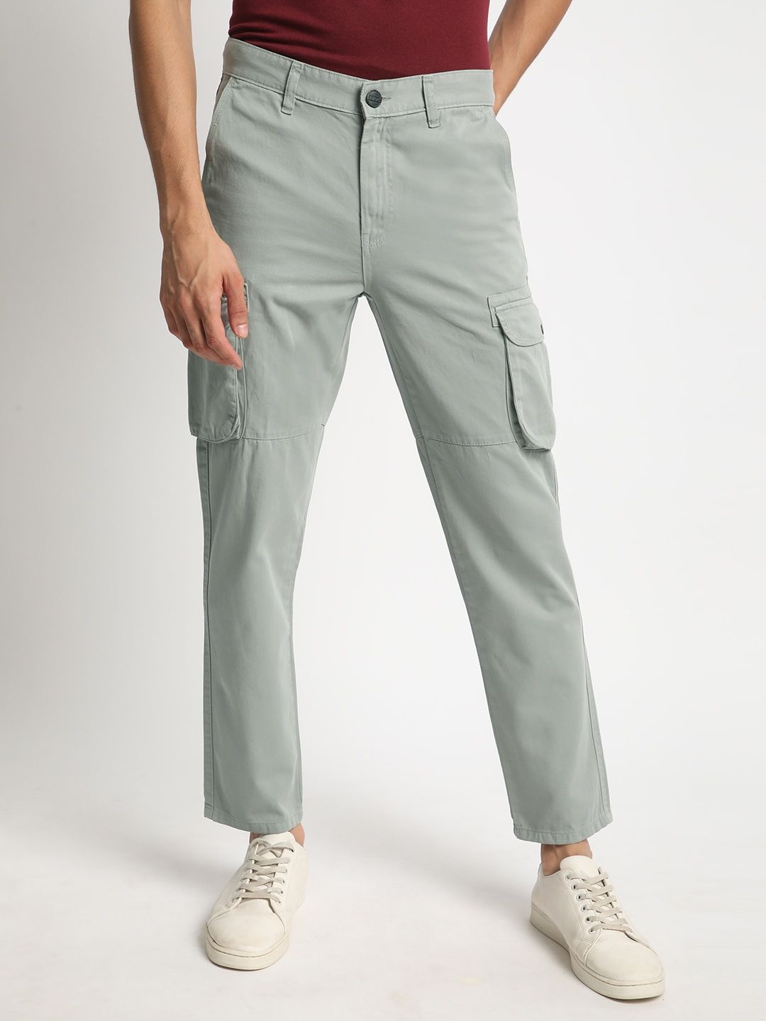 IVOC Men's Regular Cargo Trousers | Neutral Grey - 34