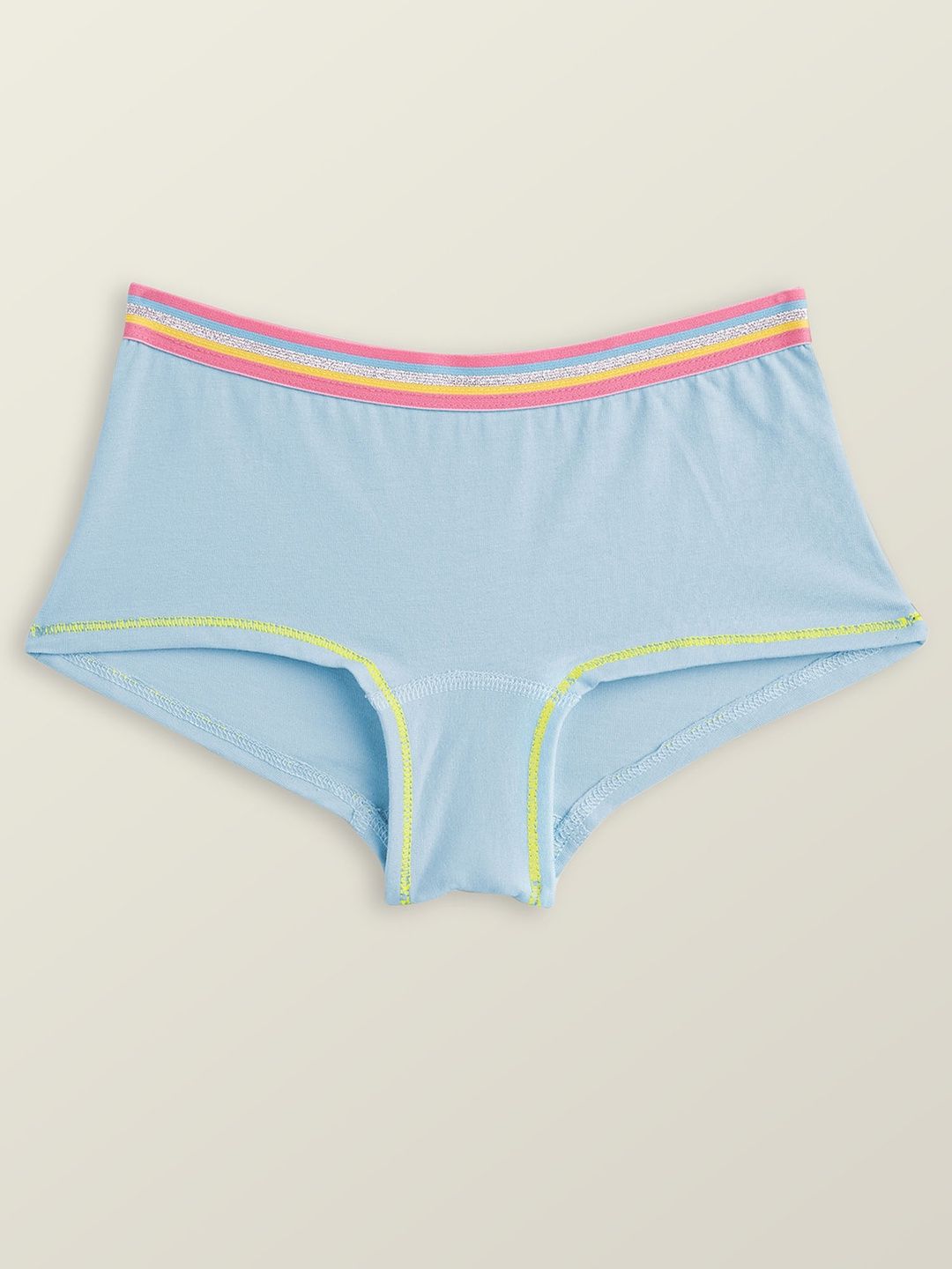 XY Life Primary Intellisoft Tencel Modal Boyshorts PO2 - Ice Blue+Black | 5-6Y| Pack Of 2