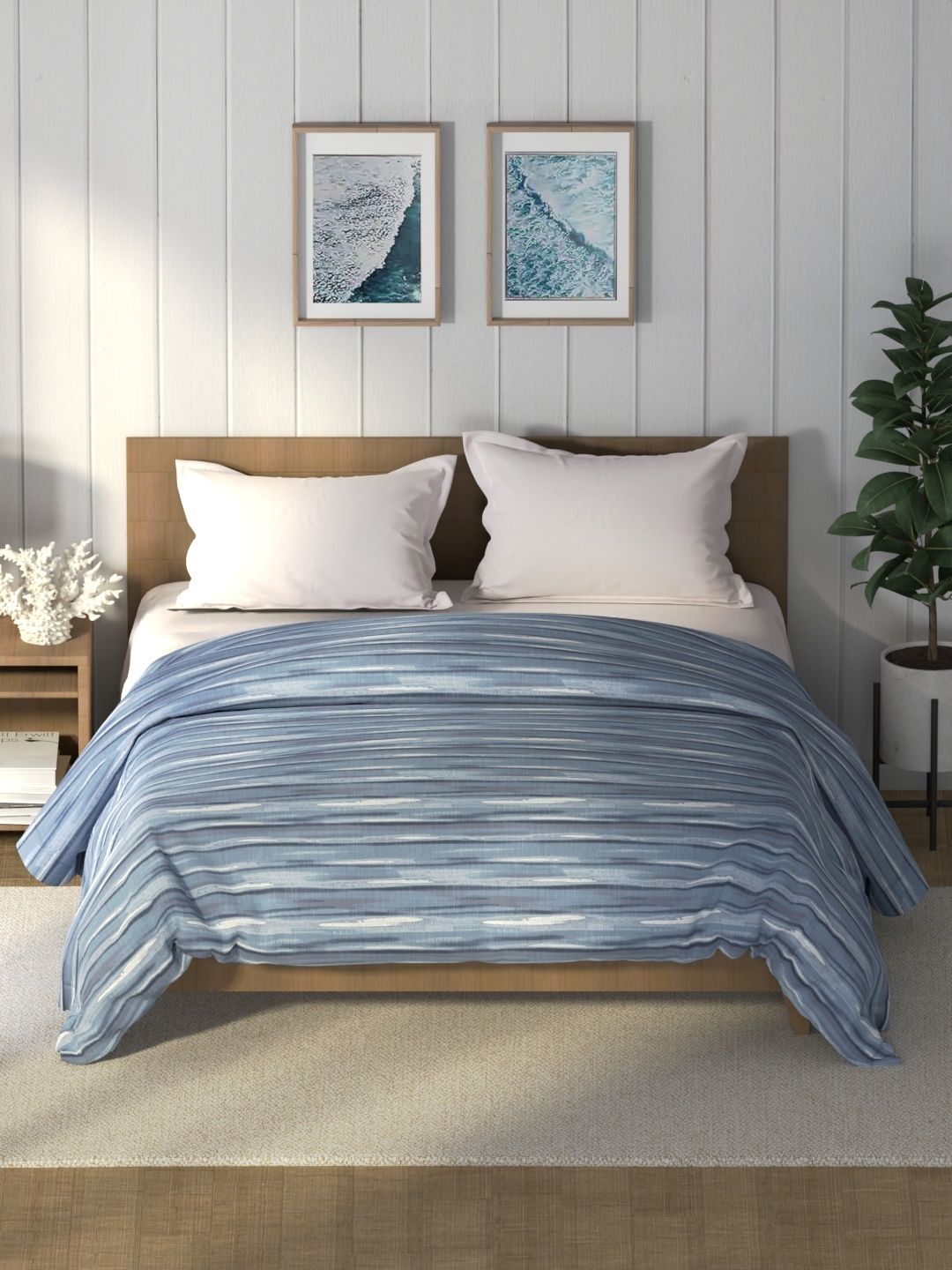 Nautica Super Soft 100% Cotton Comforter 1pc Double Size Abstract Indigo | Raymarine)