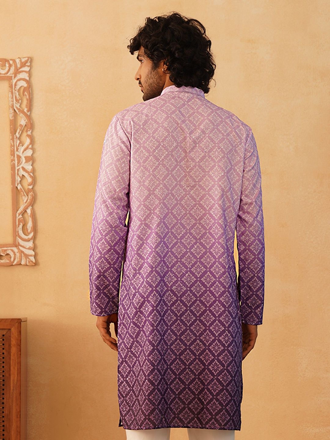 Jompers Men's Kurta | Ko 5074 | Purple - XL