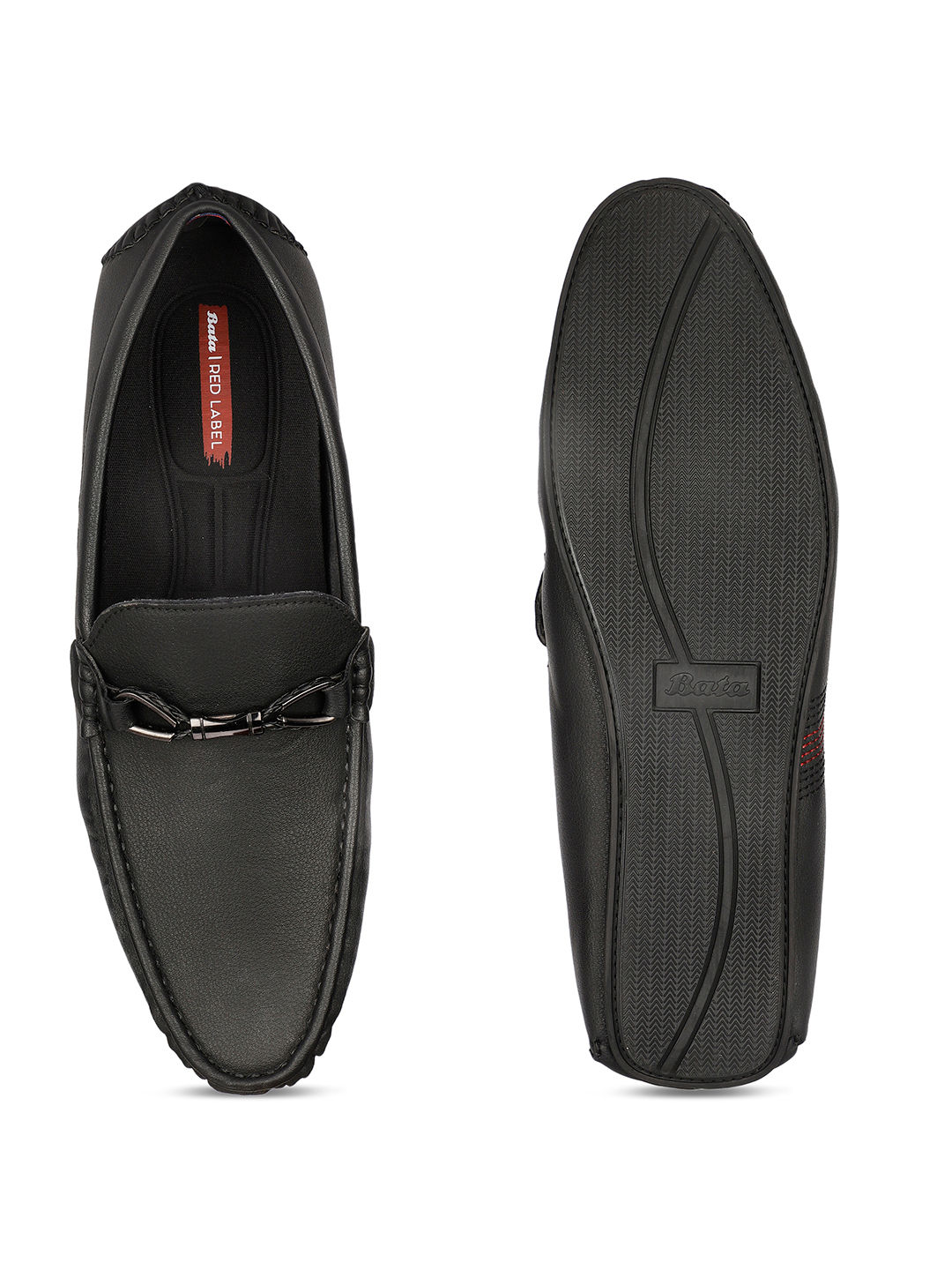 Bata Red Label Black Loafer For Men - 7