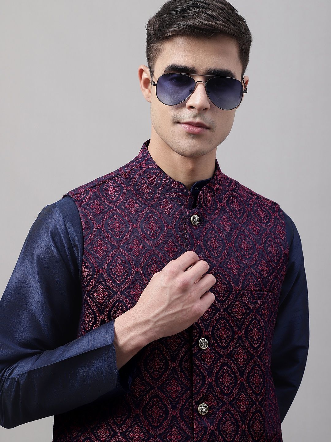 Jompers Men's Waistcoat | Jowc 4072 | Maroon - L