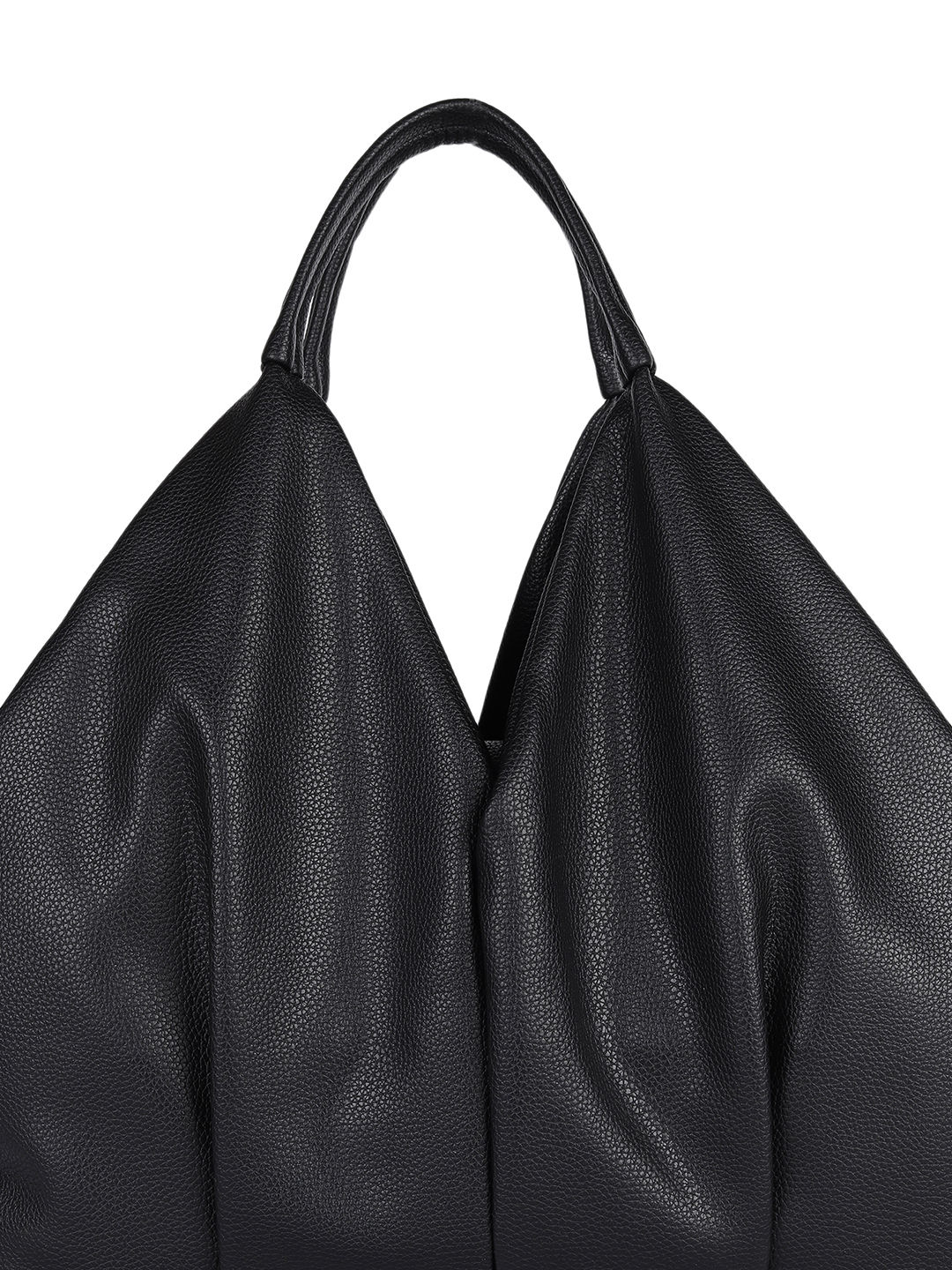 Mini Wesst Women's Textured PU 13.8 L Hobo Bag | Black - One Size
